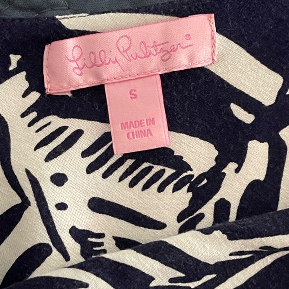 Lilly Pulitzer Blue White Animal Print Zebra Jersey Knit Maxi Dress Sz S - Picture 5 of 5